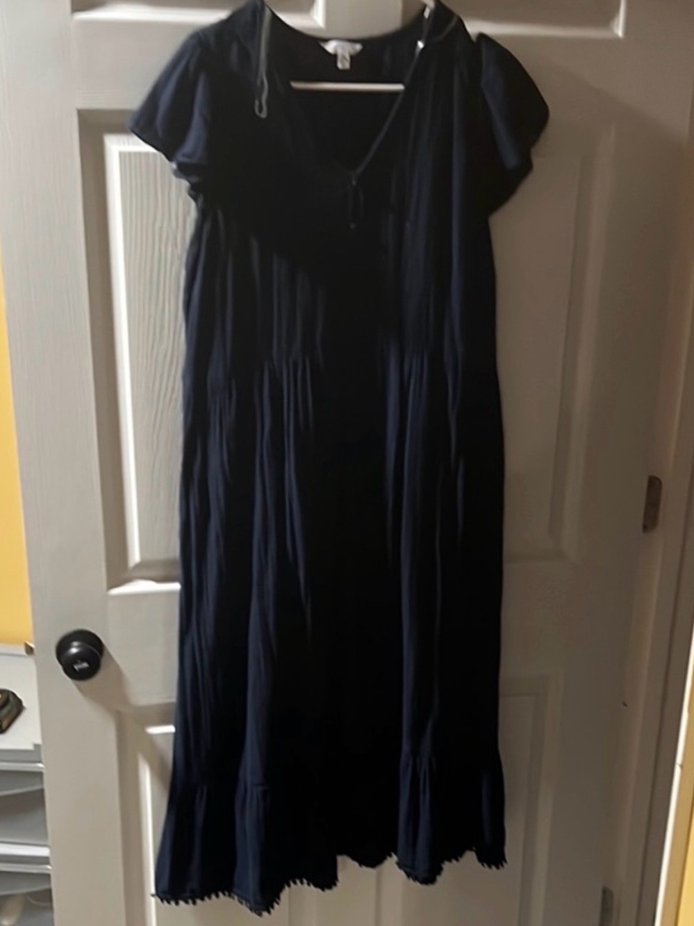 Time and Tru Simple Navy Blue Midi Dress XL